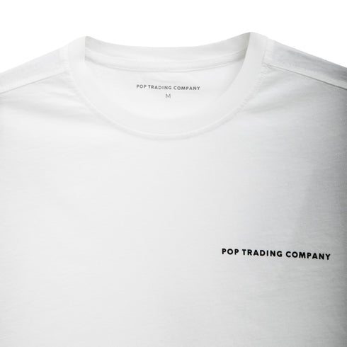POP Trading Company Logo T-Shirt White/Black POP_NOS_001 Degli Uberti